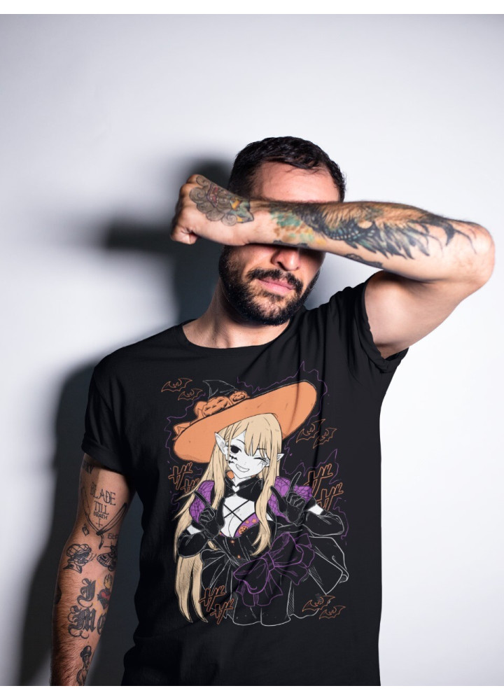 Футболка з аніме принтом Марін Кітагава Мй Дресс оверсайз (S/M/L) Чорний AnimeJ0501