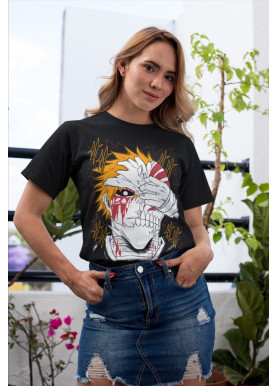 Футболка з аніме принтом Бліч оверсайз (S/M/L) Чорний AnimeJ0529