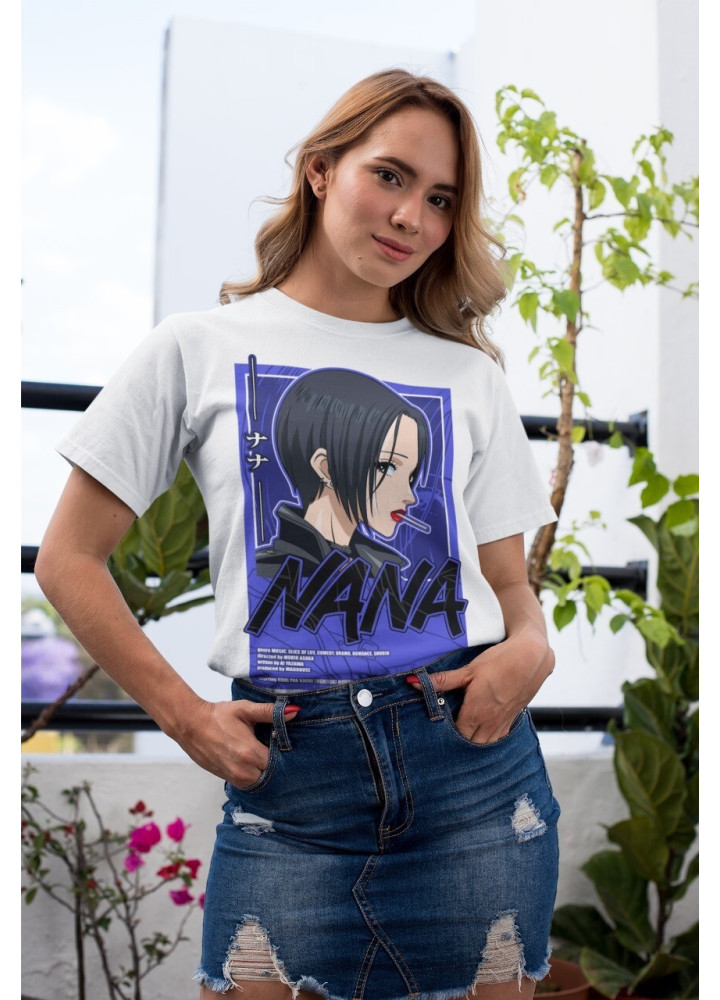 Футболка з аніме принтом Нана Осакі Блакк Стонес оверсайз (S/M/L) Чорний AnimeJ0534