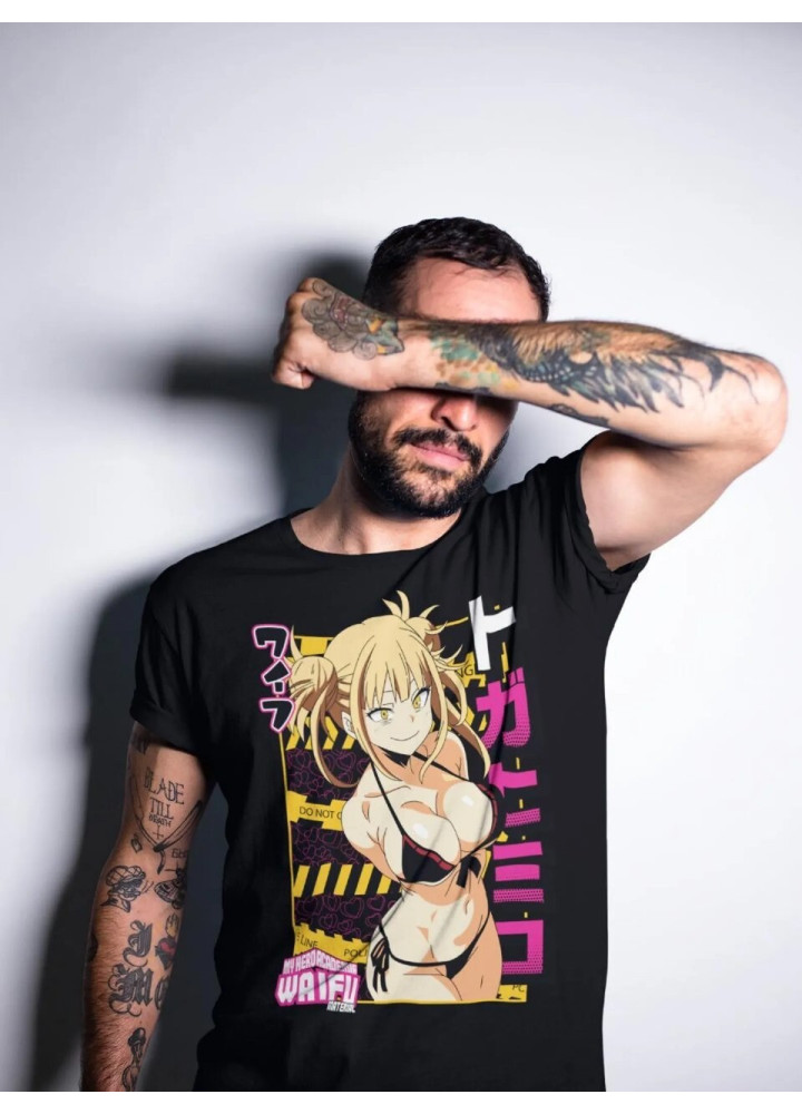 Футболка з аніме принтом Моя геройська академія оверсайз (S/M/L) Чорний AnimeJ0538