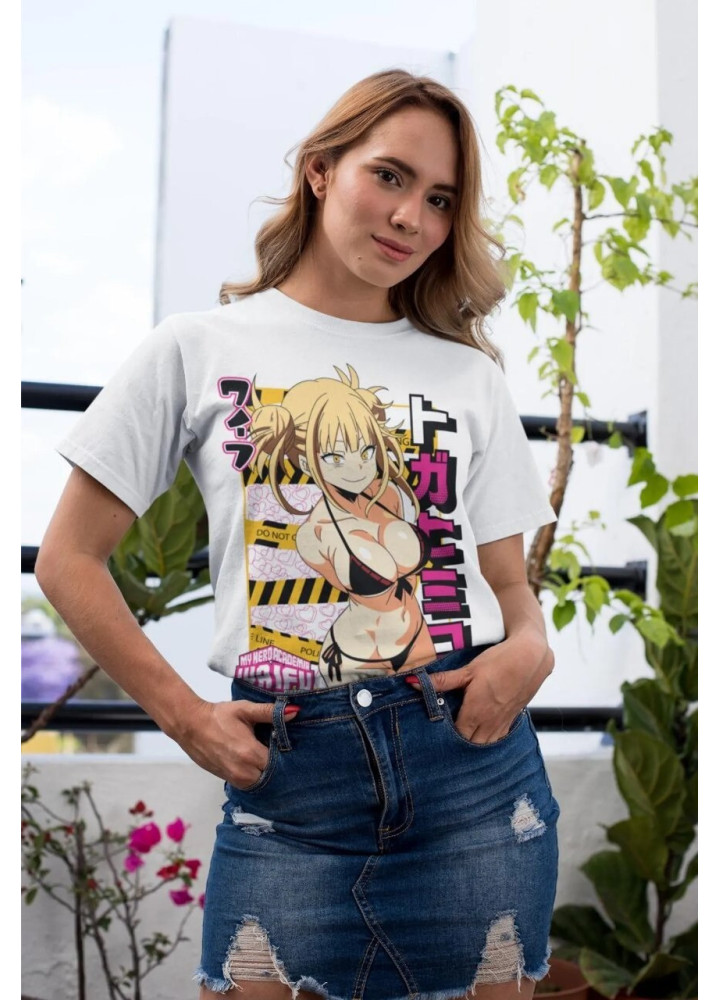 Футболка з аніме принтом Моя геройська академія оверсайз (S/M/L) Чорний AnimeJ0538