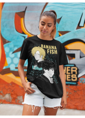 Футболка з аніме принтом Аніме Банана Фісх Асх оверсайз (S/M/L) Чорний AnimeJ0549