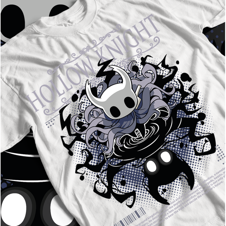 Футболка з аніме принтом Холлов Кнігхт Гамінг Індіе оверсайз (S/M/L) Чорний AnimeJ0574