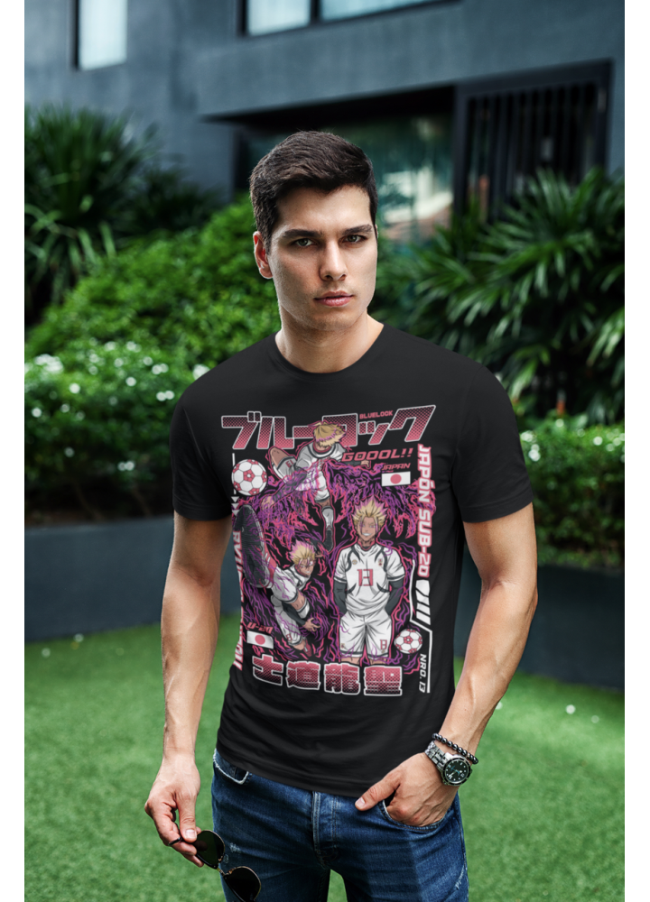 Футболка з аніме принтом Аніме Рйусеі Східоу Блуе оверсайз (S/M/L) Чорний AnimeJ0577