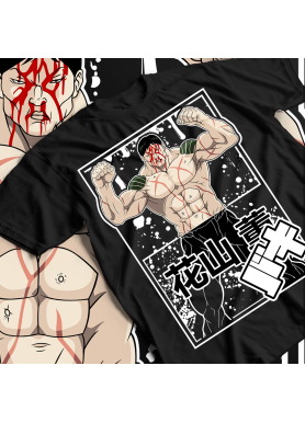 Футболка з аніме принтом Бакі Грапплер Аніме Гіфт оверсайз (S/M/L) Чорний AnimeJ0616