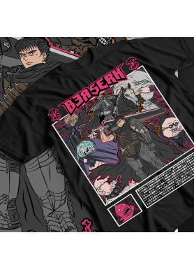Футболка з аніме принтом Берсерк Гутс Гріффітх Сакріфіке оверсайз (S/M/L) Чорний AnimeJ0628