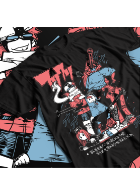 Футболка з аніме принтом Харуко Харухара Хеавй Аніме оверсайз (S/M/L) Чорний AnimeJ0641