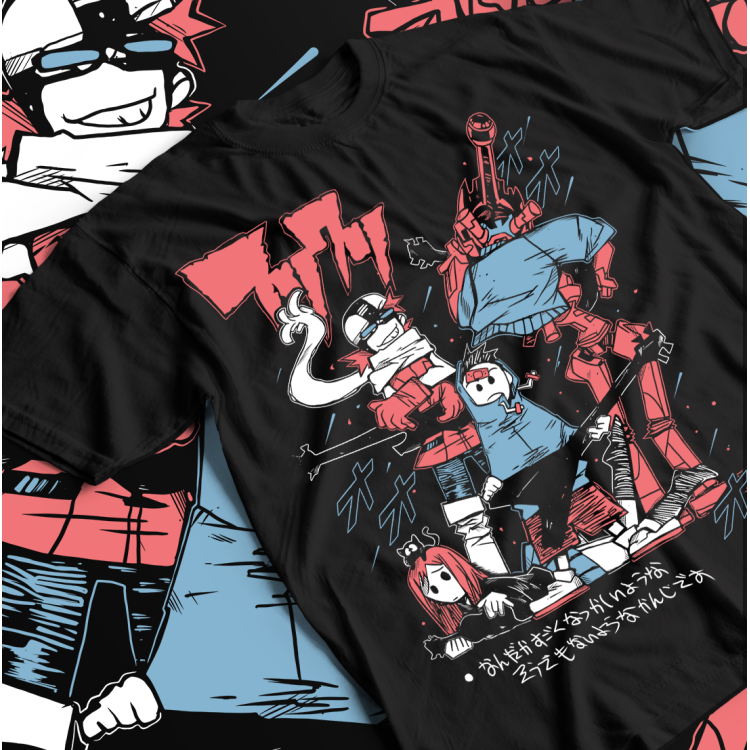 Футболка з аніме принтом Харуко Харухара Хеавй Аніме оверсайз (S/M/L) Чорний AnimeJ0641