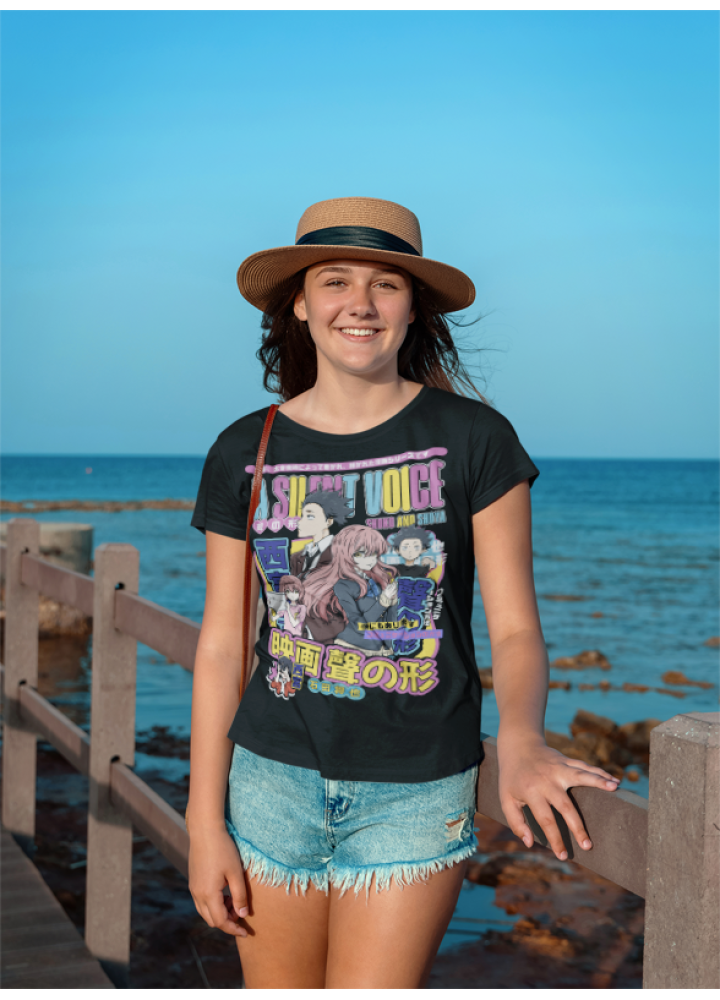 Футболка з аніме принтом Сілент Воіке Аніме Манга оверсайз (S/M/L) Чорний AnimeJ0695