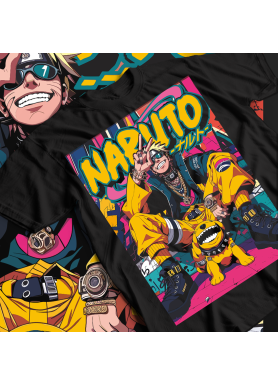 Футболка з аніме принтом Аніме Дог Манга Ессентіал оверсайз (S/M/L) Чорний AnimeJ0698