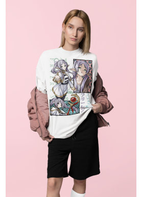 Футболка з аніме принтом Аніме Гіфтс Ферн Старк оверсайз (S/M/L) Чорний AnimeJ0699