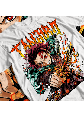 Футболка з аніме принтом Вбивця демонів оверсайз (S/M/L) Чорний AnimeJ0745