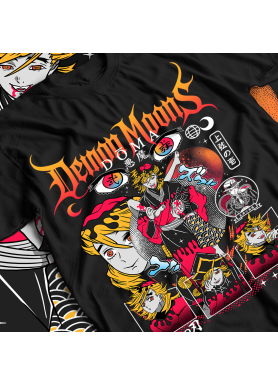 Футболка з аніме принтом Вбивця демонів оверсайз (S/M/L) Чорний AnimeJ0769