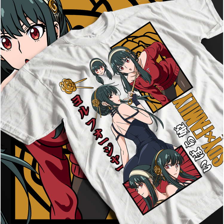 Футболка з аніме принтом Шпигун і сім’я оверсайз (S/M/L) Чорний AnimeJ0774