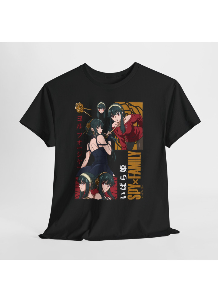 Футболка з аніме принтом Шпигун і сім’я оверсайз (S/M/L) Чорний AnimeJ0774