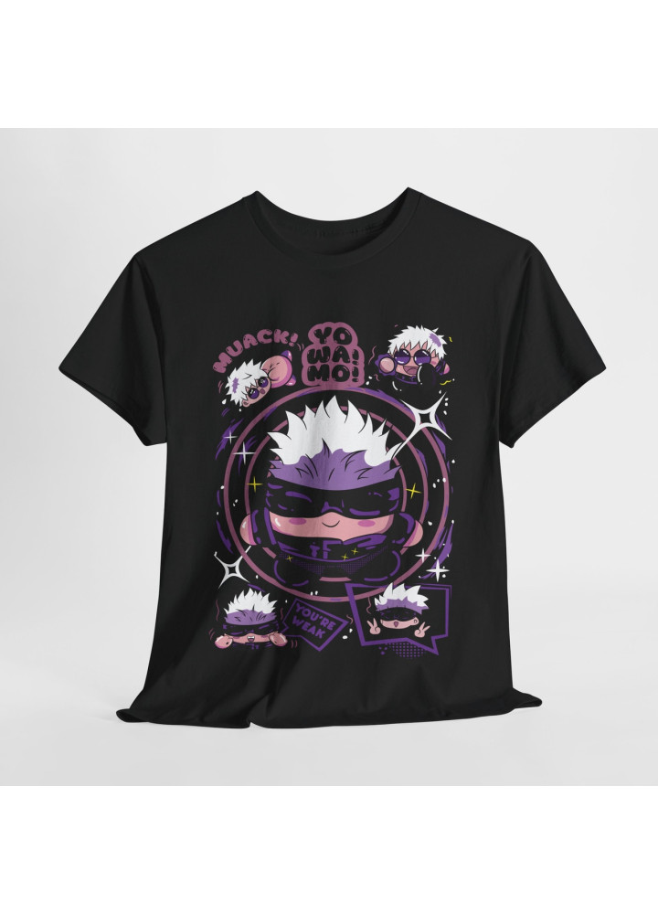 Футболка з аніме принтом Саторо Годжо Гамінг Джапан оверсайз (S/M/L) Чорний AnimeJ0786