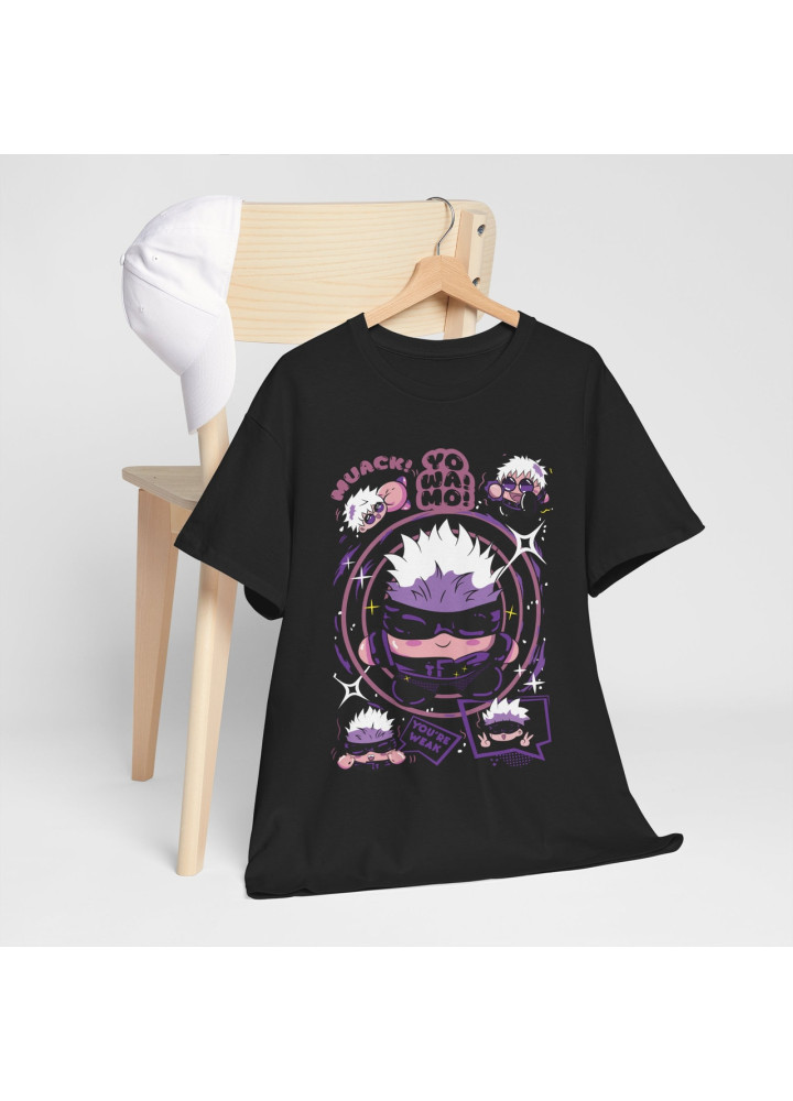 Футболка з аніме принтом Саторо Годжо Гамінг Джапан оверсайз (S/M/L) Чорний AnimeJ0786