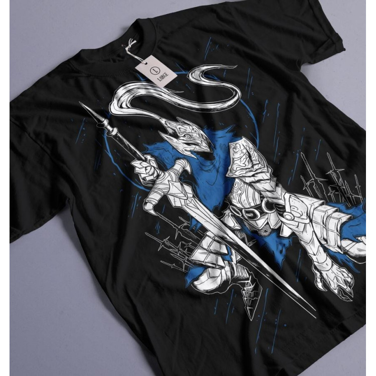 Футболка з аніме принтом Арторіас Абйсс Дарк Соулс оверсайз (S/M/L) Чорний AnimeJ0854