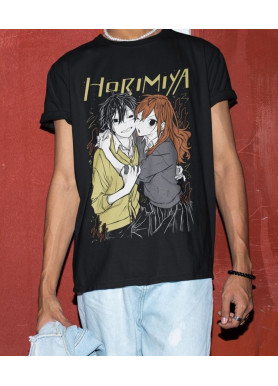 Футболка з аніме принтом Хорі Сан То Мійамура оверсайз (S/M/L) Чорний AnimeJ0871