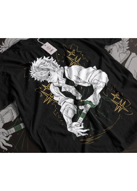 Футболка з аніме принтом Вбивця демонів оверсайз (S/M/L) Чорний AnimeJ0894