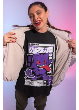 Футболка з аніме принтом Аніме Манга Отаку Аніме оверсайз (S/M/L) Чорний AnimeJ0900