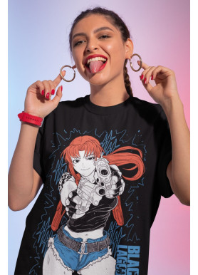 Футболка з аніме принтом Блакк Лагоон Ревй Манга оверсайз (S/M/L) Чорний AnimeJ0911
