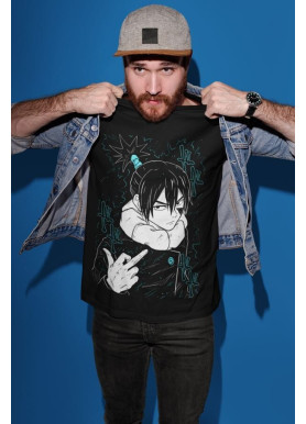 Футболка з аніме принтом Вбивця демонів оверсайз (S/M/L) Чорний AnimeJ0919