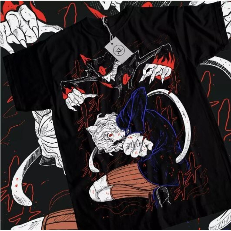 Футболка з аніме принтом Мисливець × Мисливець оверсайз (S/M/L) Чорний AnimeJ0932