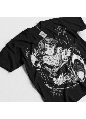 Футболка з аніме принтом Мисливець × Мисливець оверсайз (S/M/L) Чорний AnimeJ0980