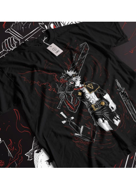 Футболка з аніме принтом Чорна конюшина оверсайз (S/M/L) Чорний AnimeJ0983