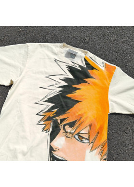 Футболка з принтом аніме Бліч Аніме Ікхіго Куросакі оверсайз (S/M/L) Черний