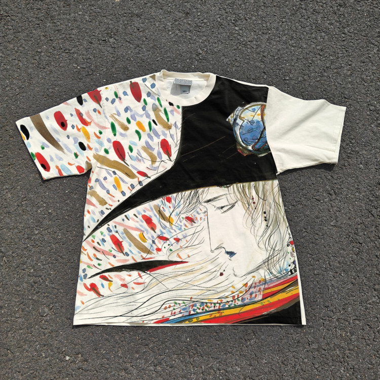 Футболка з принтом аніме Аніме Вампір Хунтер Д оверсайз (S/M/L) Черний