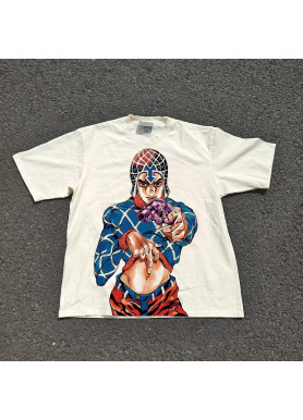 Футболка з принтом аніме Аніме Джоджогуідо Міста Секс оверсайз (S/M/L) Черний