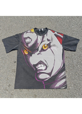 Футболка з принтом аніме Аніме Джоджобізарре Пригоди Король оверсайз (S/M/L) Черний