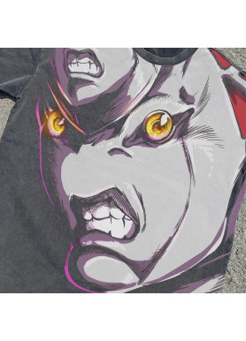 Футболка з принтом аніме Аніме Джоджобізарре Пригоди Король оверсайз (S/M/L) Черний