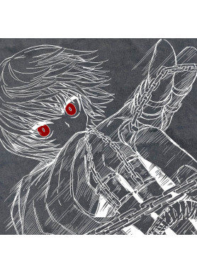 Футболка з принтом аніме Мисливець × Мисливець Курапіка Емперор Тіме оверсайз (S/M/L) Черний