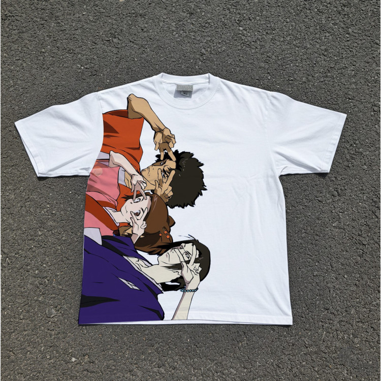Футболка з принтом аніме Аніме Самураі Кхамплоо Муген оверсайз (S/M/L) Черний