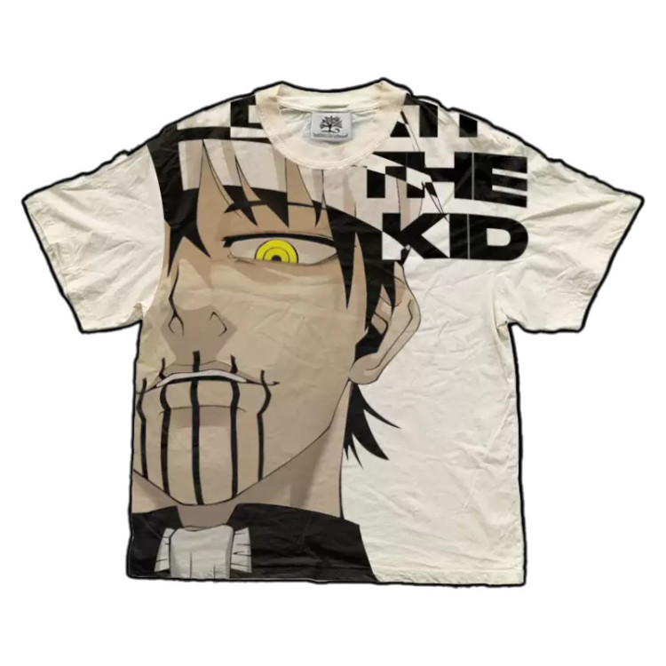 Футболка з принтом аніме Аніме Соул Еатер Деатх оверсайз (S/M/L) Черний