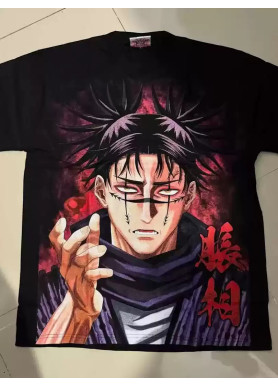 Футболка з принтом аніме Аніме Джуджутсу Каісен Кхосо оверсайз (S/M/L) Черний