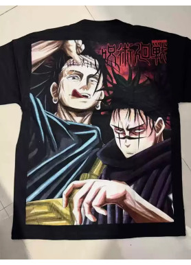 Футболка з принтом аніме Аніме Джуджутсу Каісен Кхосо оверсайз (S/M/L) Черний