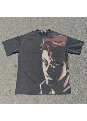 Футболка з принтом аніме Бліч Аніме Соусуке Аізен оверсайз (S/M/L) Черний