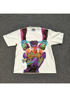 Футболка з принтом аніме Аніме Джоджодіамонд Унбреакабле Аніме оверсайз (S/M/L) Черний