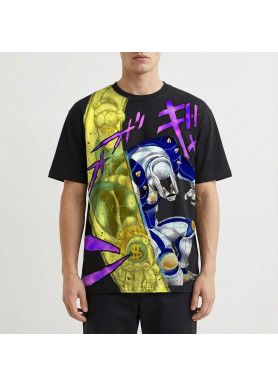 Футболка з принтом аніме Аніме Джоджобізарре Пригоди Окуйасу оверсайз (S/M/L) Черний