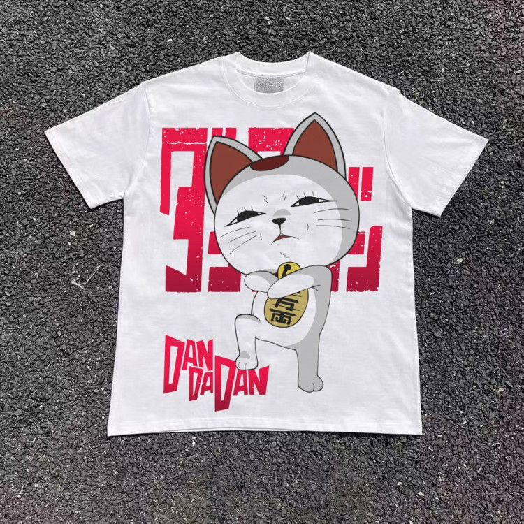 Футболка з принтом аніме Аніме Дандадан Аніме Турбо оверсайз (S/M/L) Черний