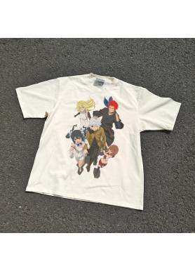 Футболка з принтом аніме Аніме Данмакхі Аніме Белл оверсайз (S/M/L) Черний