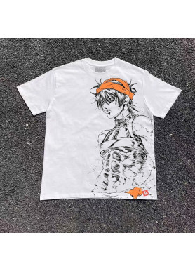 Футболка з принтом аніме Аніме Джоджоаніме Наранкіа Гхірга оверсайз (S/M/L) Черний