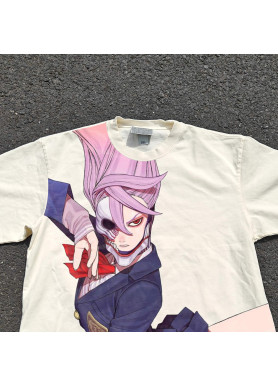 Футболка з принтом аніме Аніме Дандадан Аніме Аіра оверсайз (S/M/L) Черний