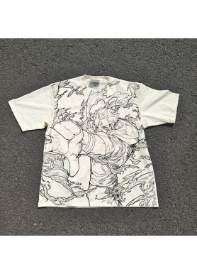 Футболка з принтом аніме Аніме Джуджутсу Каісен Рйомен оверсайз (S/M/L) Черний