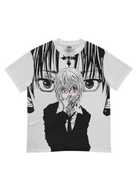 Футболка з принтом аніме Мисливець × Мисливець Курапіка Скарлет Ейес оверсайз (S/M/L) Черний