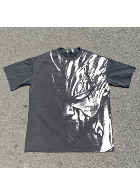 Футболка з принтом аніме Людина-один удар Гароу Херо Хунтер оверсайз (S/M/L) Черний